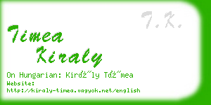 timea kiraly business card